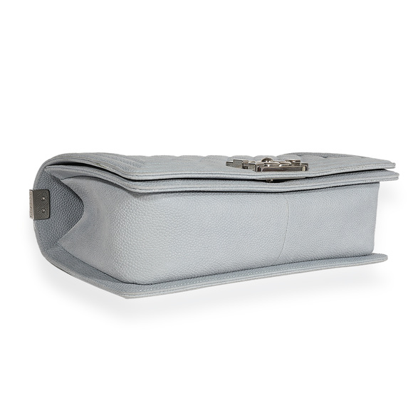 Chanel Light Blue Quilted Washed Caviar Old Medium Boy Bag - Picture 3 of 6